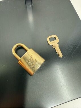 Louis Vuitton Gold-Tone Padlock and Key